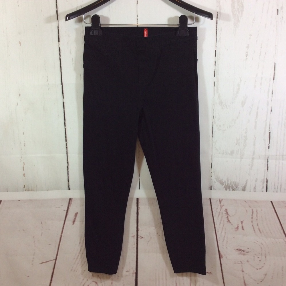 SPANX Jean-ish Ankle Leggings Womens S Black Pull On Jeans Ankle Jegging Stretch